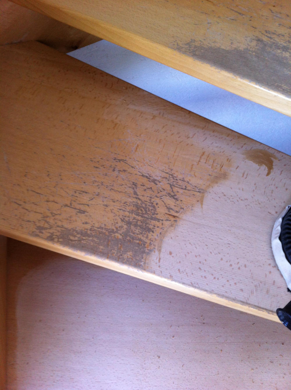 Holzteppe nacher wie neu.